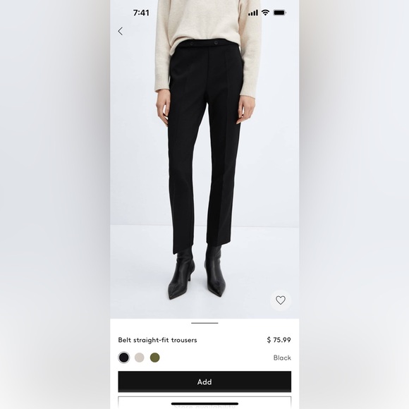 MANGO - black trouser - Picture 2 of 4